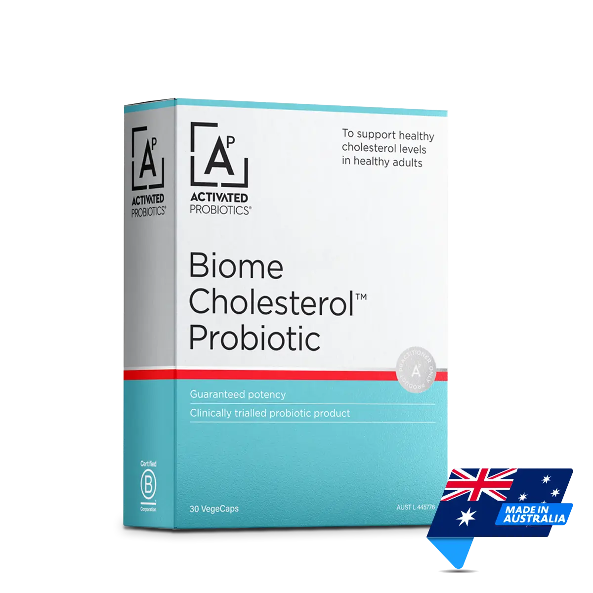 Activated Probiotics | Biome Cholesterol Probiotic | 30 VegeCaps | Made in Australia | Mens Health Downunder