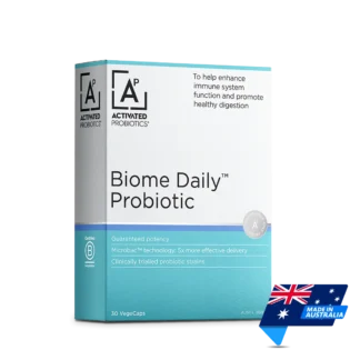 Activated Probiotics | Biome Daily Probiotic | 30 VegeCaps | Made in Australia | Mens Health Downunder