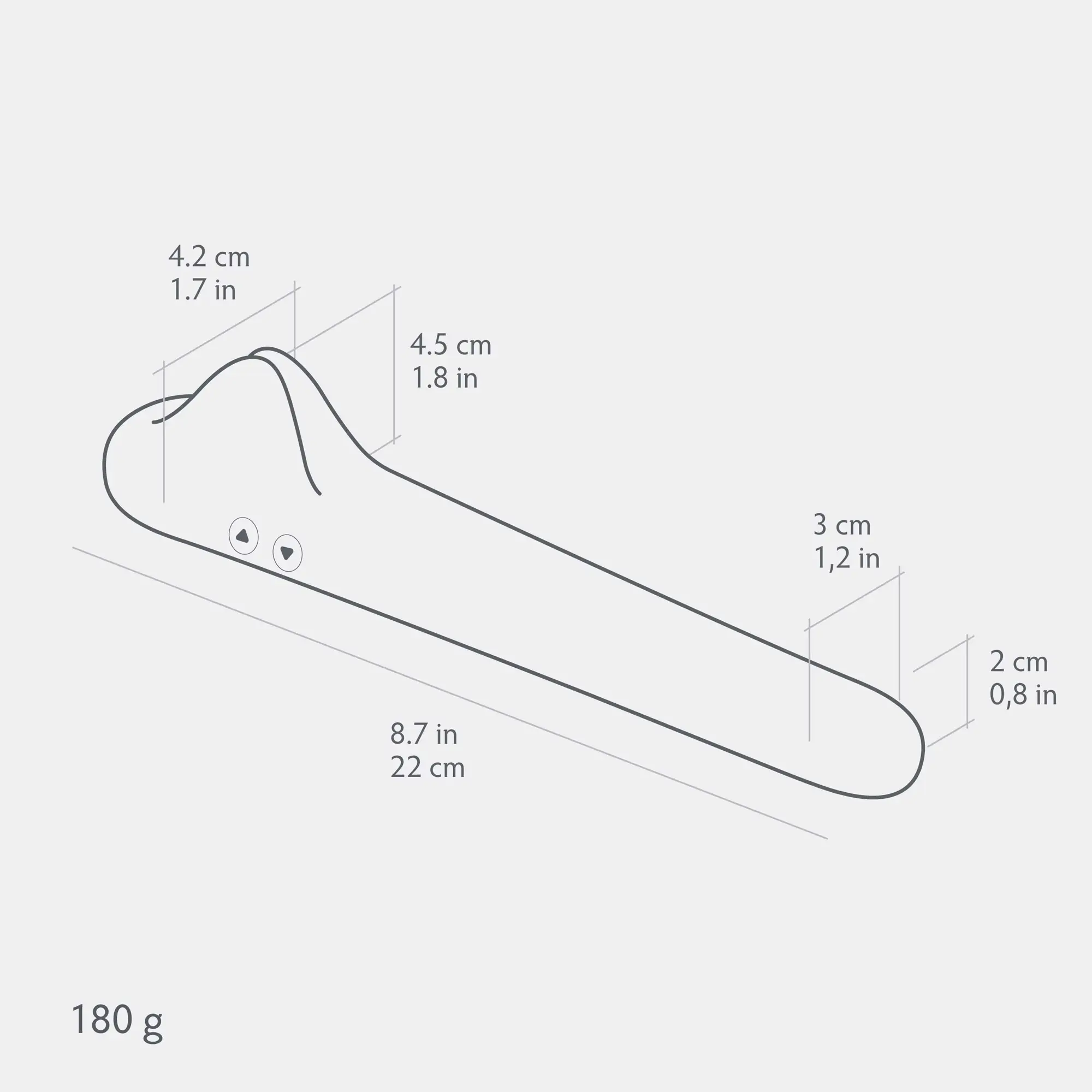 Crescendo 2 | Clinically-Proven, Ultra-Bendable Vibrator Product Measurements| Mens Health Downunder