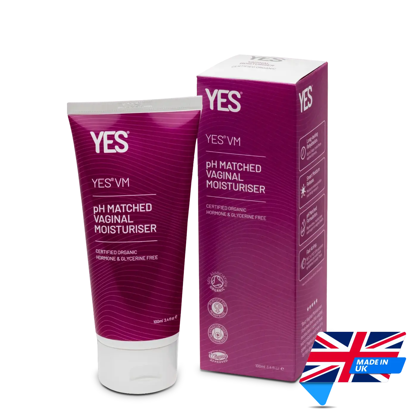 Yes VM pH Matched Vaginal Moisturiser 100mL | Made in UK | Mens Health Downunder